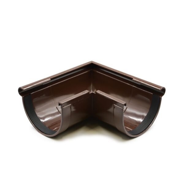 Кут ринви зовнішній 90° коричневий 130мм RainWay