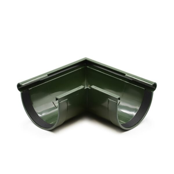 Кут ринви зовнішній 90° зелений 130мм RainWay