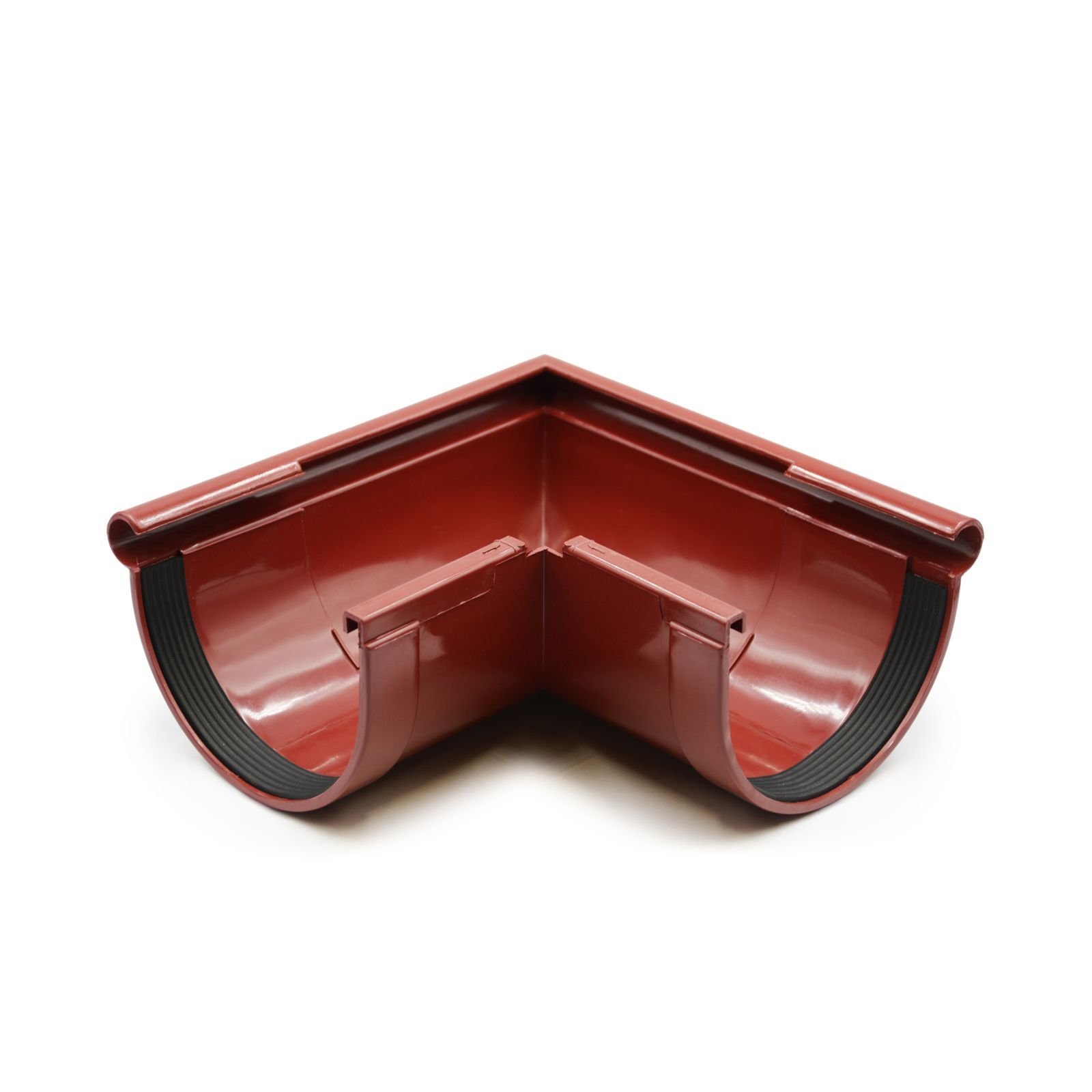 Кут ринви зовнішній 90° червоний 130мм RainWay Кут ринви зовнішній 90° червоний 130мм RainWay