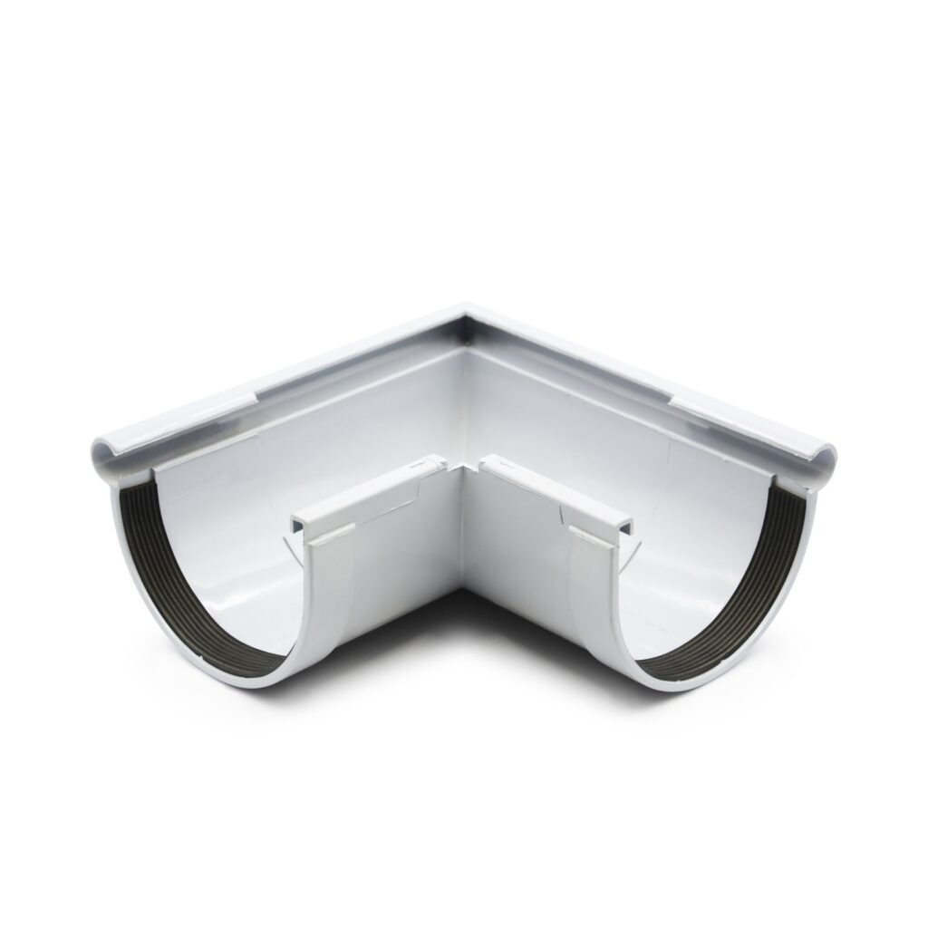 Кут ринви зовнішній 90° сірий 130мм RainWay