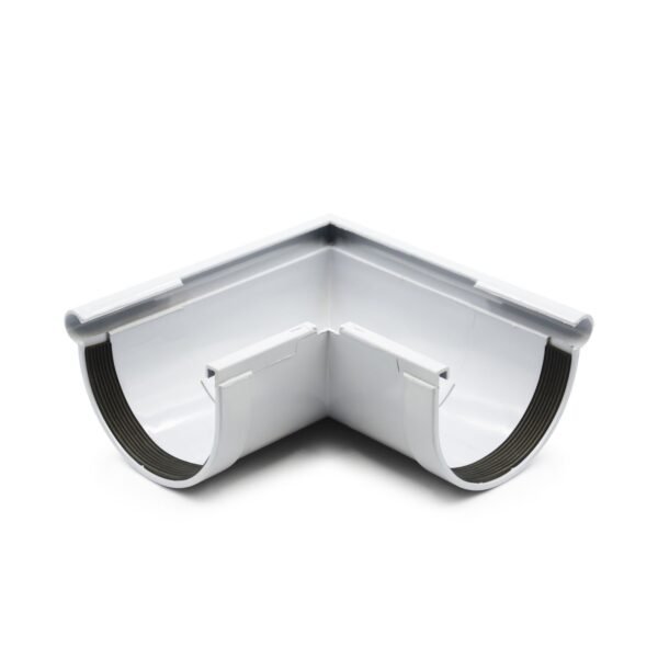 Кут ринви зовнішній 90° сірий 130мм RainWay