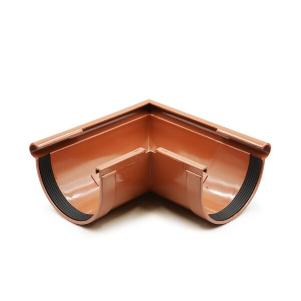 Кут ринви зовнішній 90° цегляний 130мм RainWay