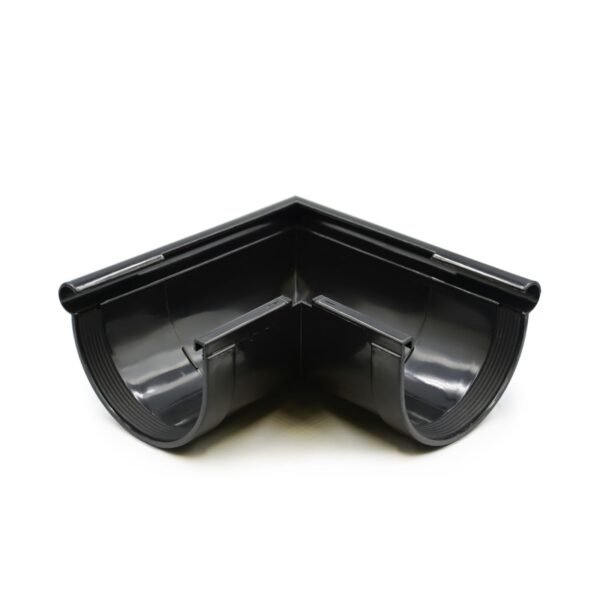 Кут ринви зовнішній 90° чорний 130мм RainWay