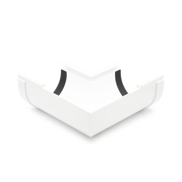 Кут ринви внутрішній 90° білий 130мм RainWay