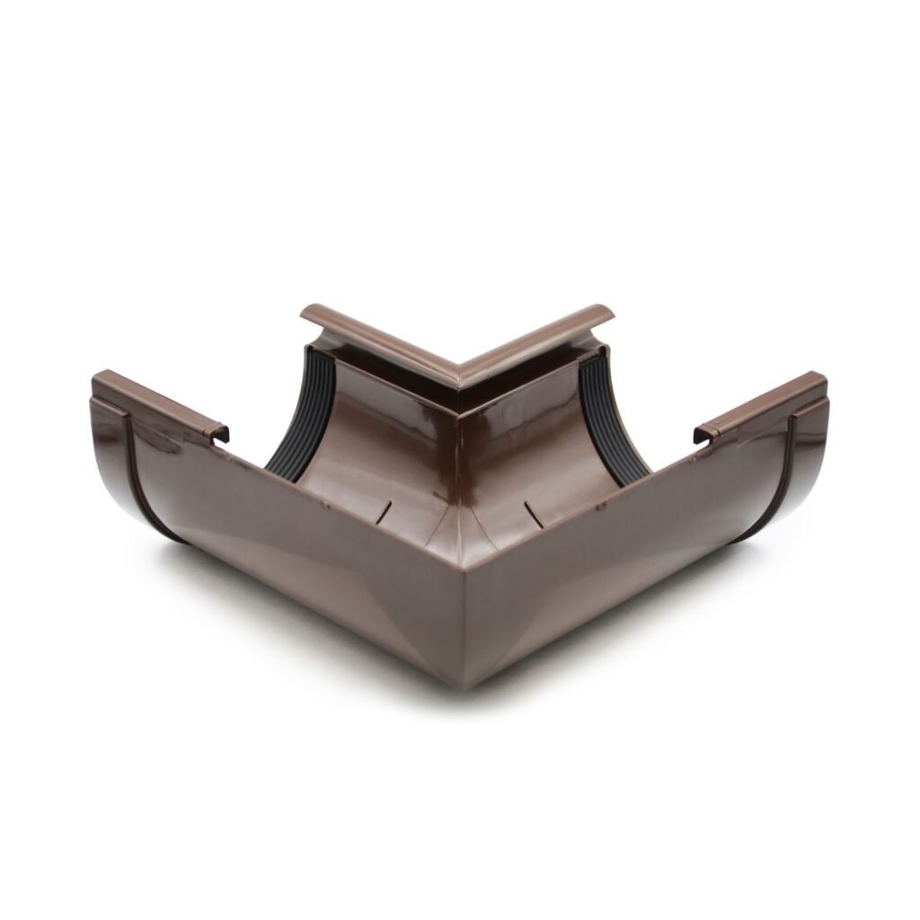 Кут ринви внутрішній 90° коричневий 130мм RainWay