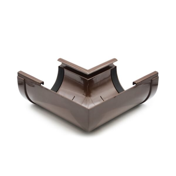 Кут ринви внутрішній 90° коричневий 130мм RainWay