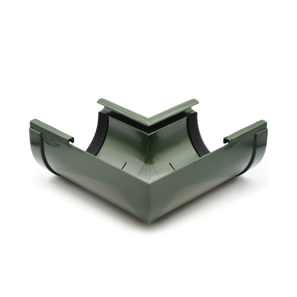 Кут ринви внутрішній 90° зелений 130мм RainWay