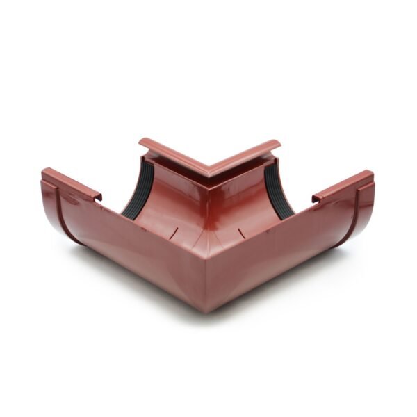 Кут ринви внутрішній 90° червоний 130мм RainWay