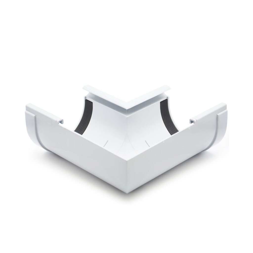 Кут ринви внутрішній 90° сірий 130мм RainWay