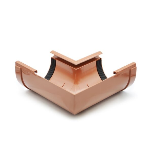 Кут ринви внутрішній 90° цегляний 130мм RainWay