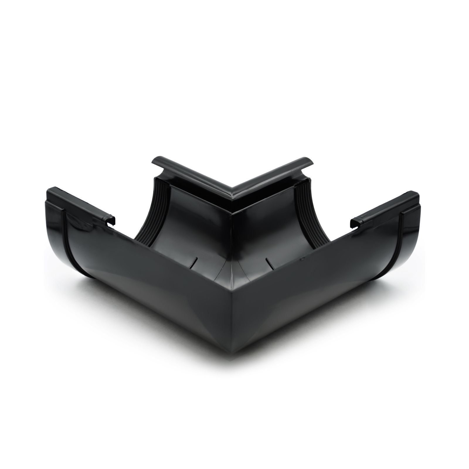 Кут ринви внутрішній 90° чорний 130мм RainWay Кут ринви внутрішній 90° чорний 130мм RainWay