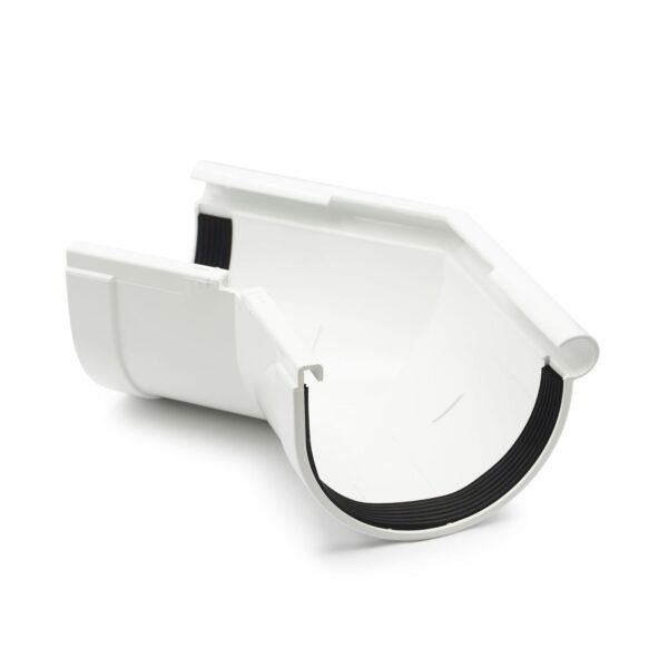 Кут ринви зовнішній 135° білий 130мм RainWay