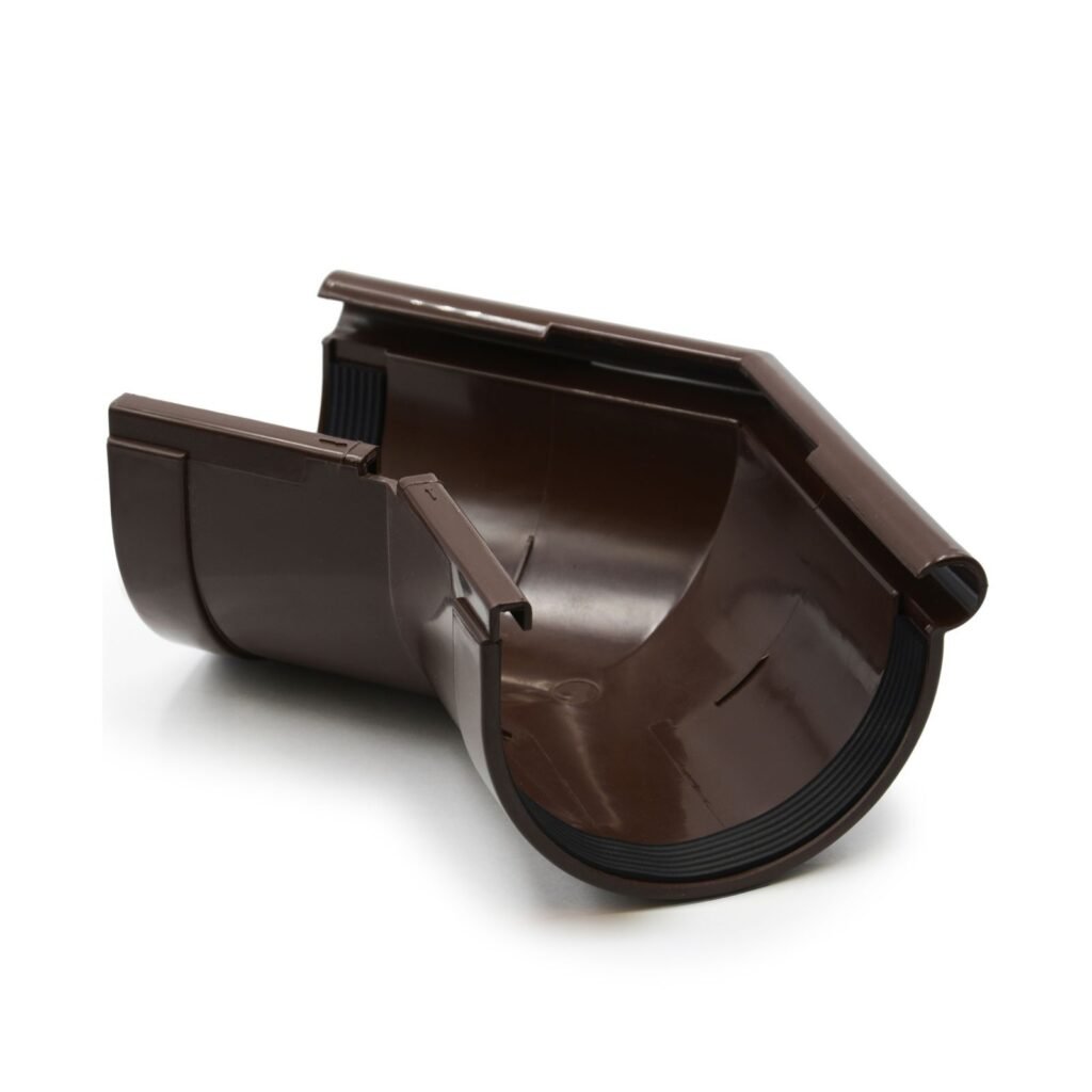 Кут ринви зовнішній 135° коричневий 130мм RainWay