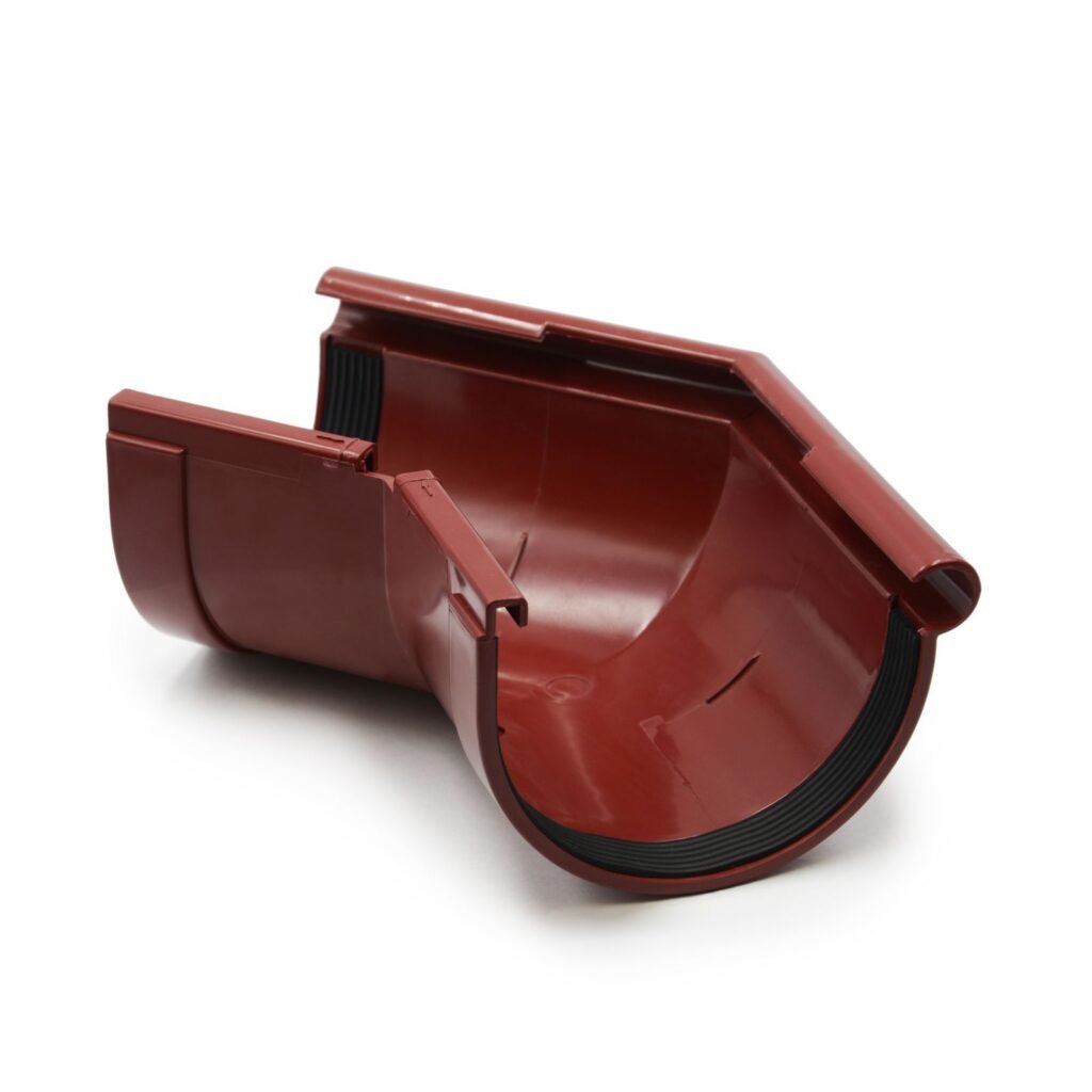 Кут ринви зовнішній 135° червоний 130мм RainWay