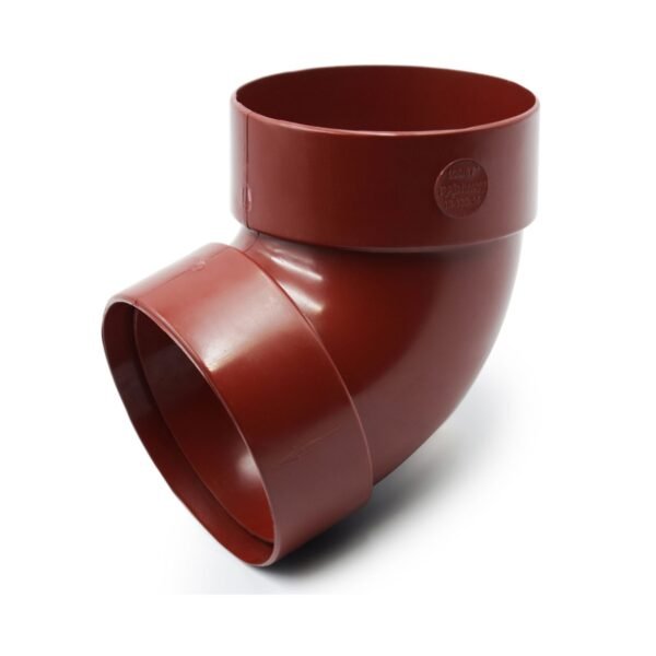 Відвід труби двомуфтовий 67° червоний 100мм RainWay