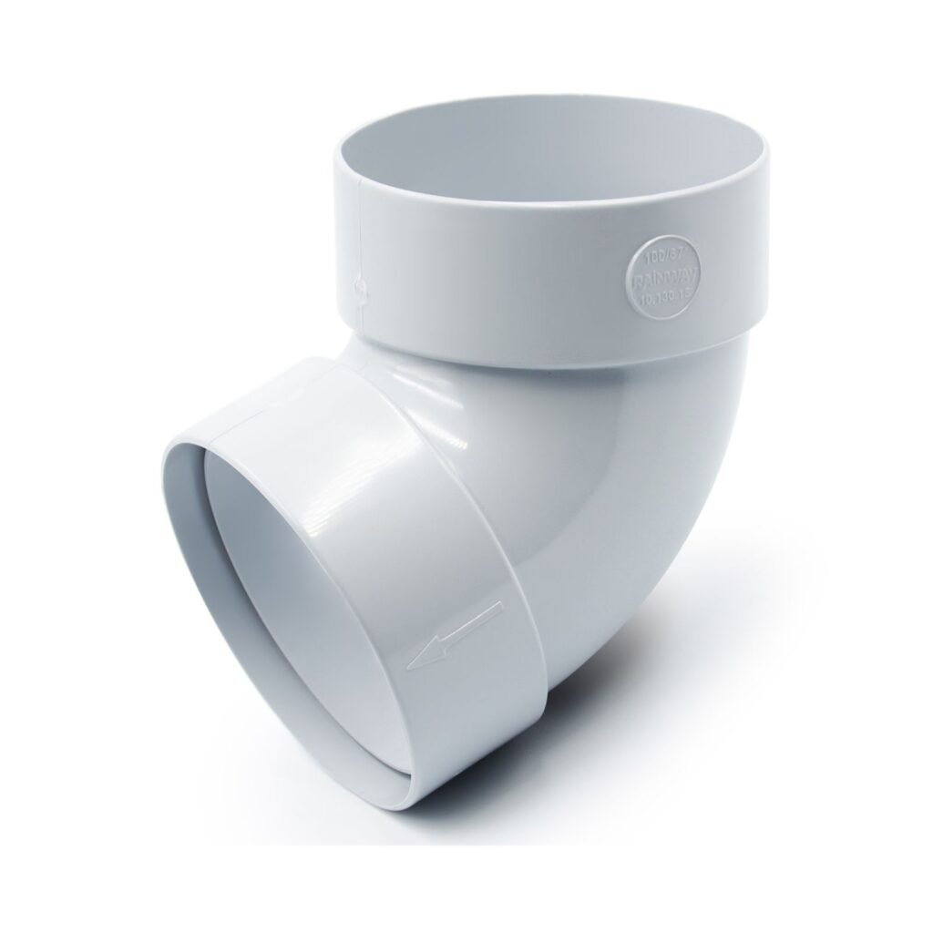 Відвід труби двомуфтовий 67° сірий 100мм RainWay