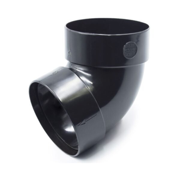 Відвід труби двомуфтовий 67° графітовий 100мм RainWay