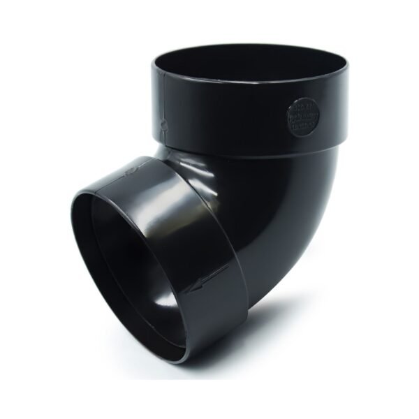 Відвід труби двомуфтовий 67° чорний 100мм RainWay