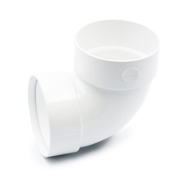 Відвід труби двомуфтовий 87° білий 100мм RainWay
