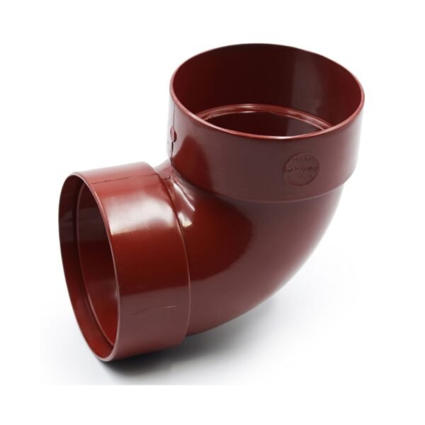 Відвід труби двомуфтовий 87° червоний 100мм RainWay