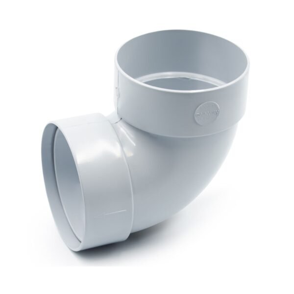 Відвід труби двомуфтовий 87° сірий 100мм RainWay