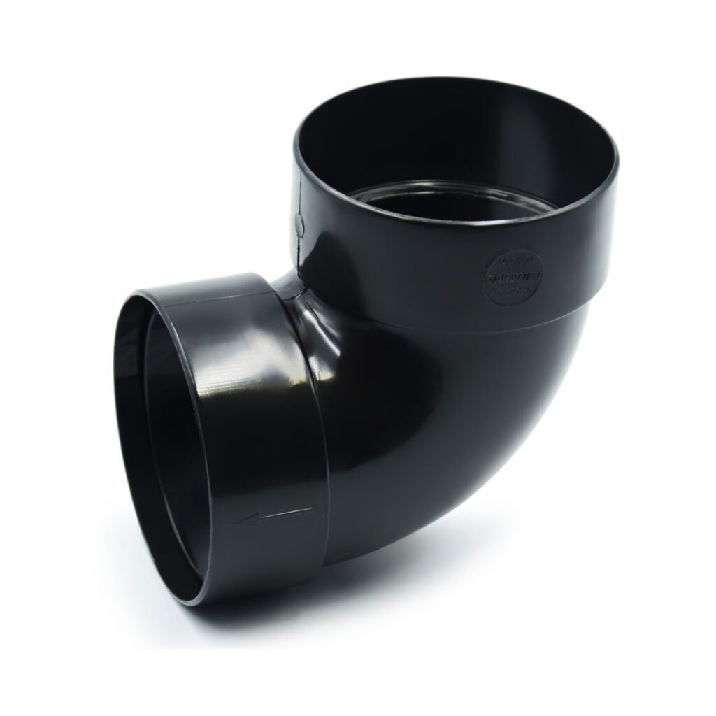 Відвід труби двомуфтовий 87° чорний 100мм RainWay