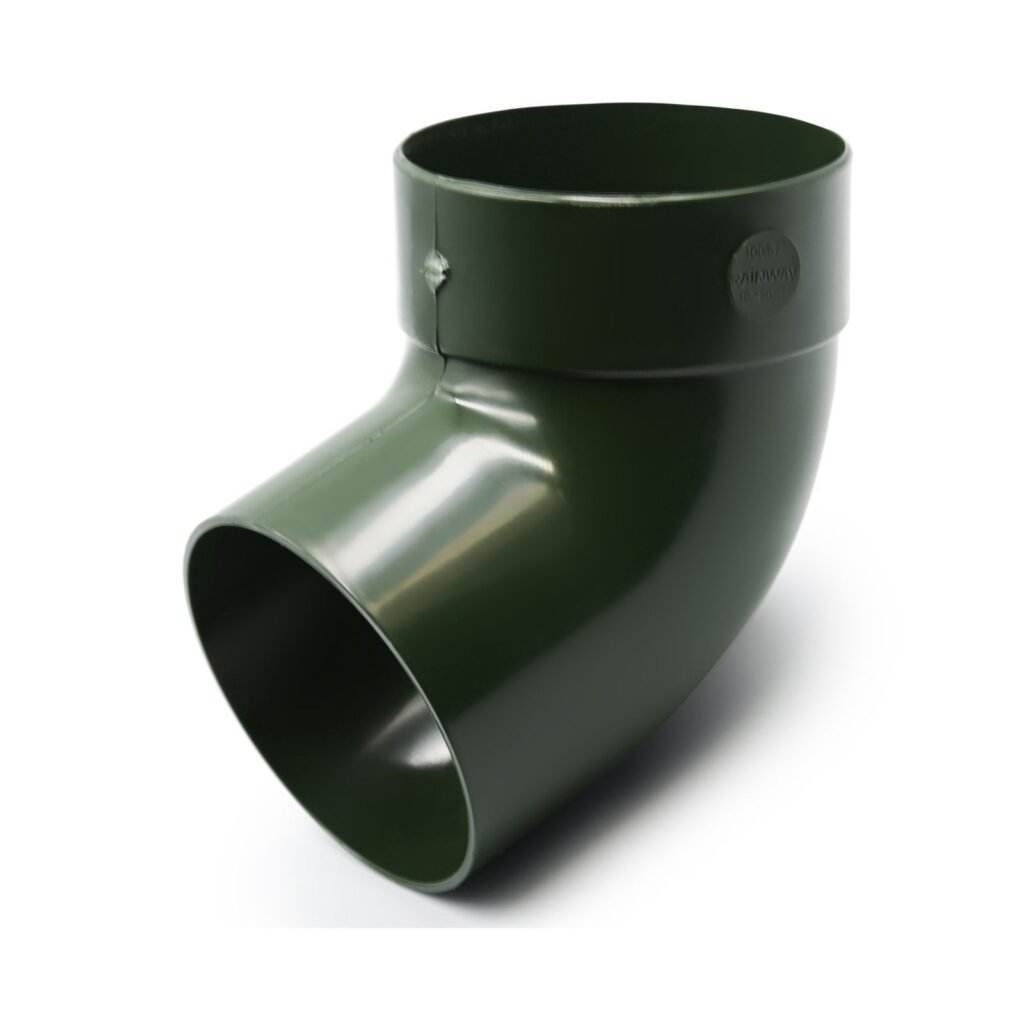 Відвід труби одномуфтовий 67° зелений 100мм RainWay