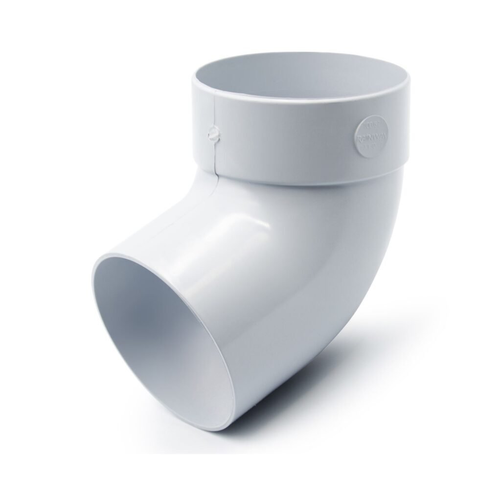 Відвід труби одномуфтовий 67° сірий 100мм RainWay