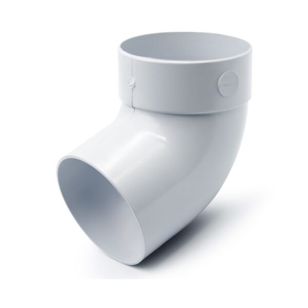 Відвід труби одномуфтовий 67° сірий 100мм RainWay