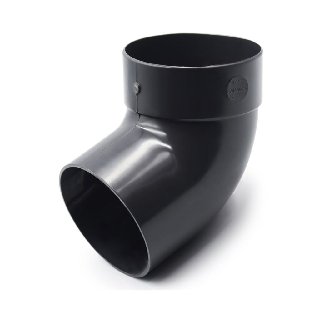 Відвід труби одномуфтовий 67° графітовий 100мм RainWay
