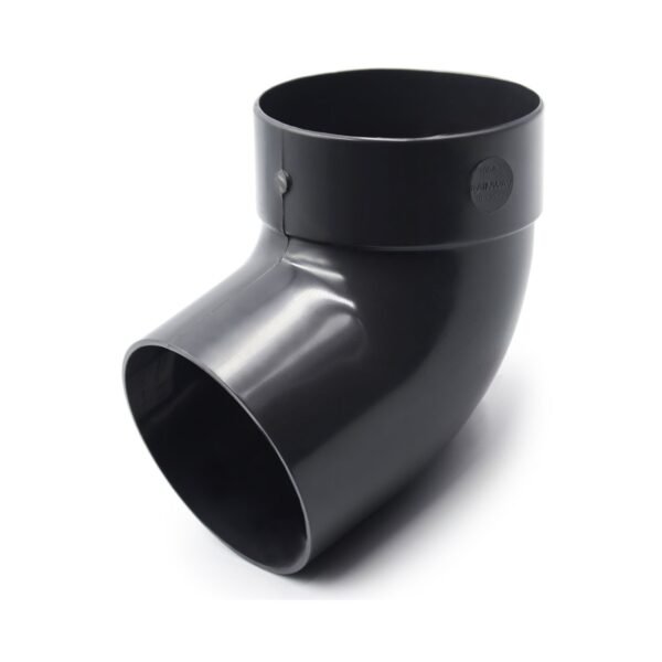 Відвід труби одномуфтовий 67° графітовий 100мм RainWay
