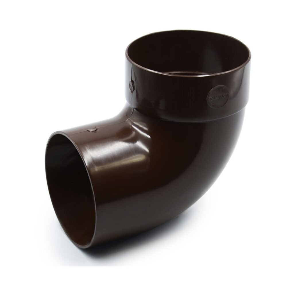 Відвід труби одномуфтовий 87° коричневий 100мм RainWay