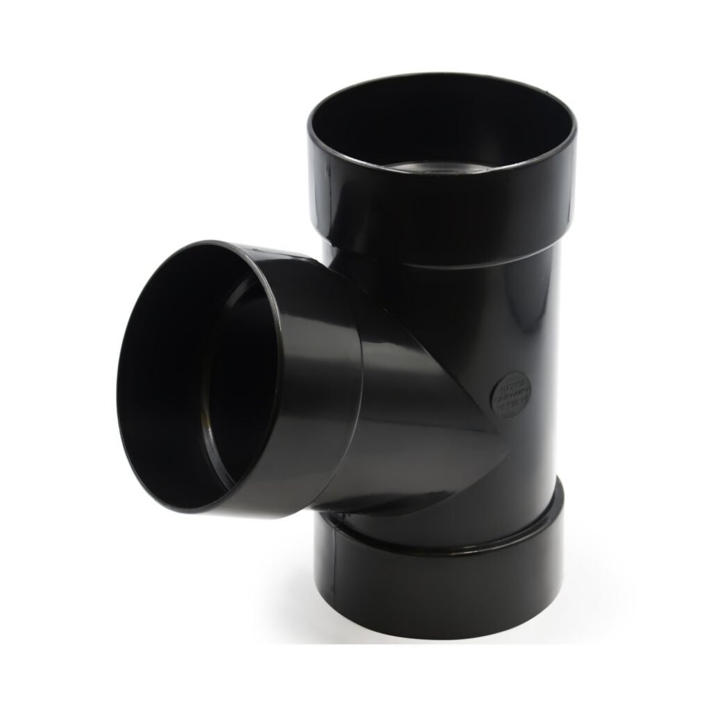 Трійник труби 67° чорний 100мм RainWay