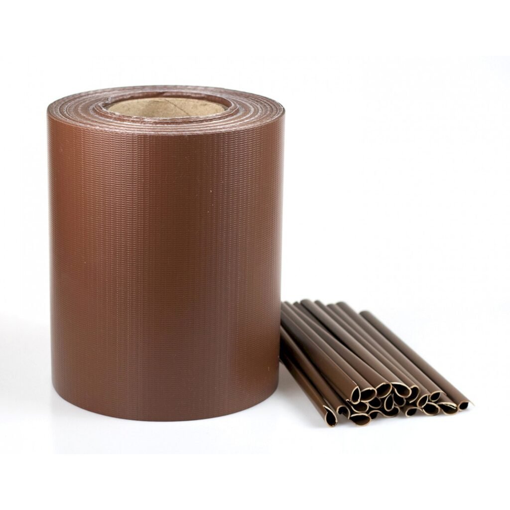 Стрічка для огорожі 190мм x 35м (коричневий)