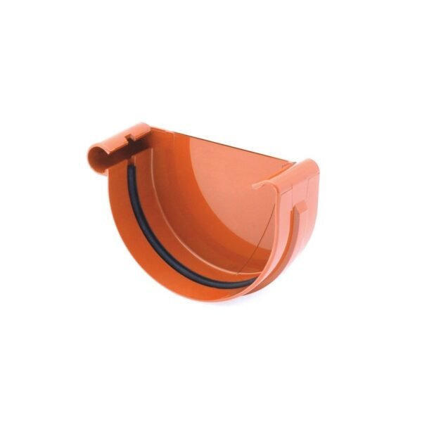 Заглушка ринви ліва BRYZA 75мм цегляний