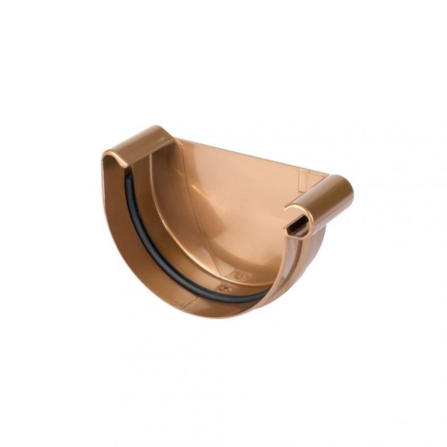 Заглушка ринви права BRYZA 125мм мідний