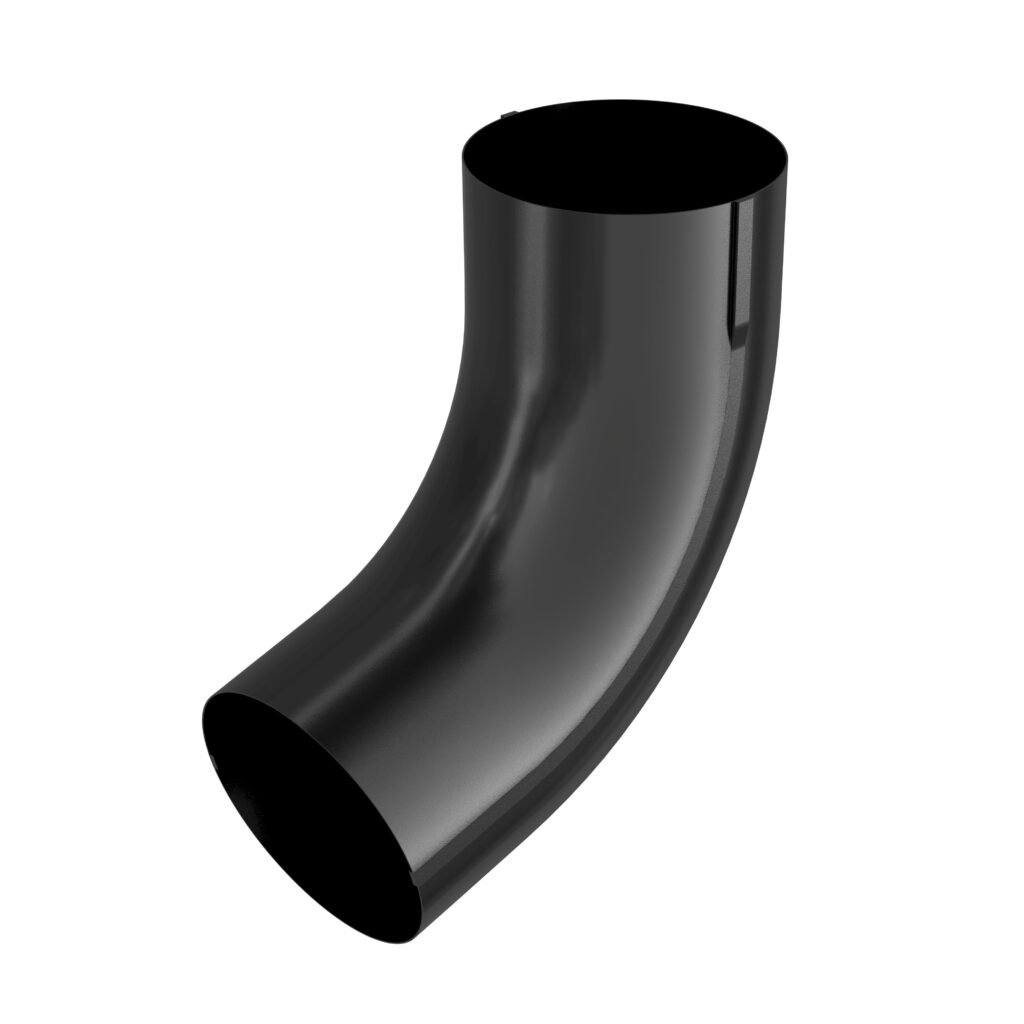 Коліно 72° BRYZA STAL 100мм чорний